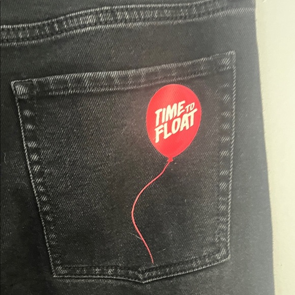 IT Chapter Two Black Wide Leg Jeans with Graphic Design Size 5 - Picture 10 of 10